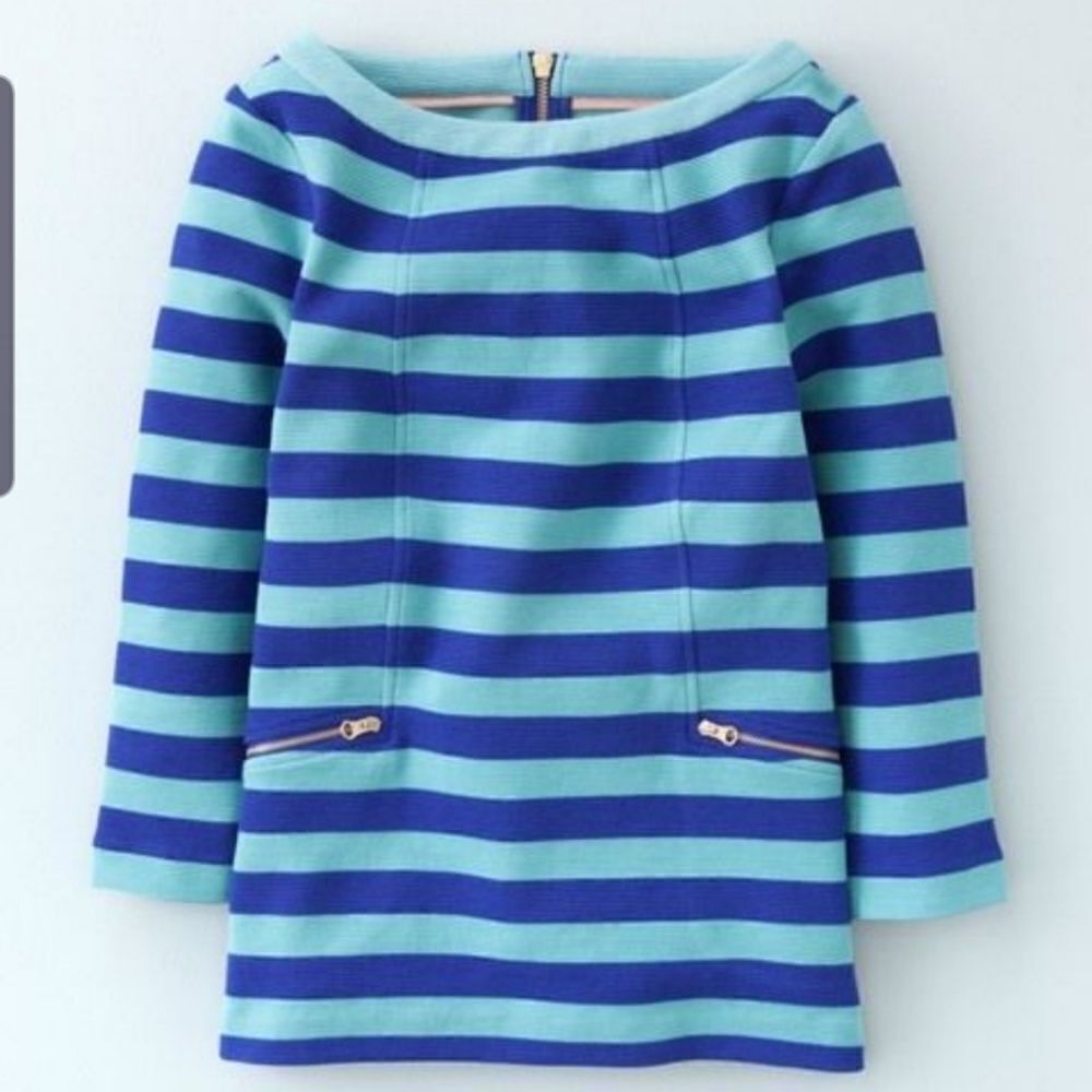 Boden Maggie Ottoman blue striped top sz 6